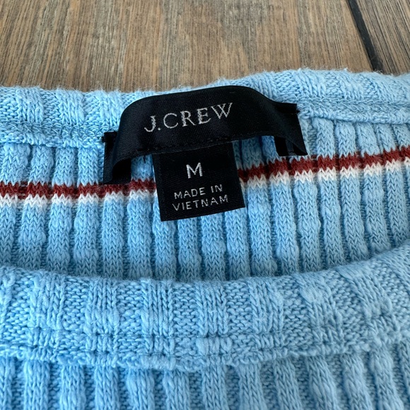 J Crew Striped Slim Perfect Ribbed Sweater Top - Picture 4 of 4